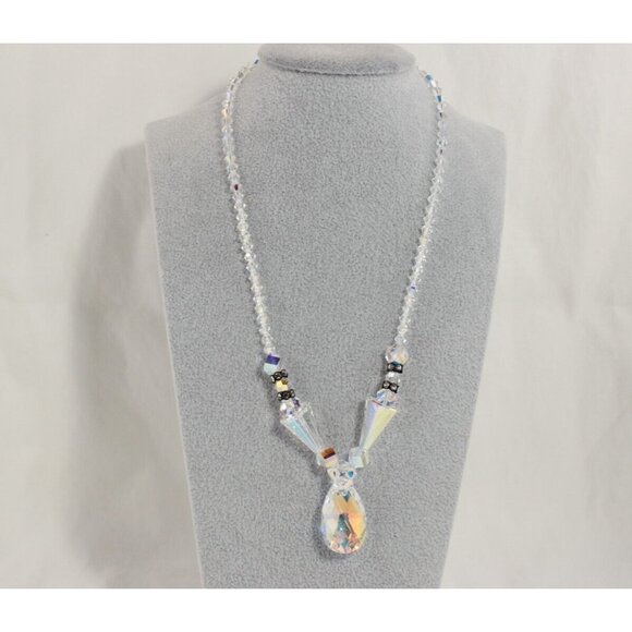 Made with Swarovski Elements AB Crystals Special Occasion Necklace - Picture 1 of 7